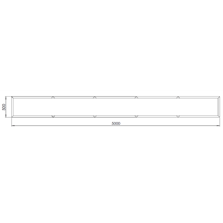 Jardinieră din oțel acoperit cu pulbere Texas xxl 500 x 50 cm