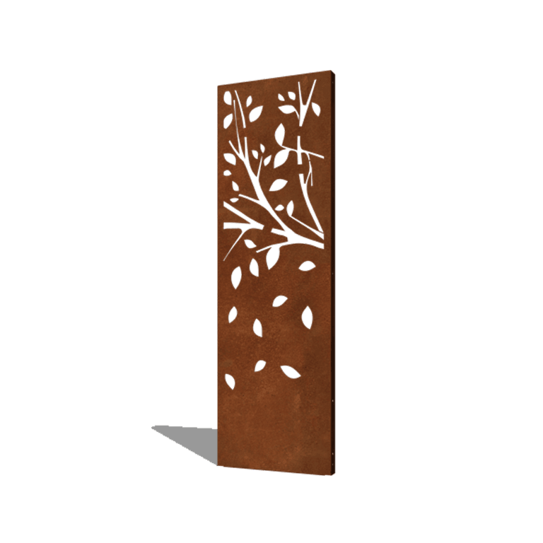 Panou de grădină din oțel corten copac partea 3 60 x 6 x 190 cm