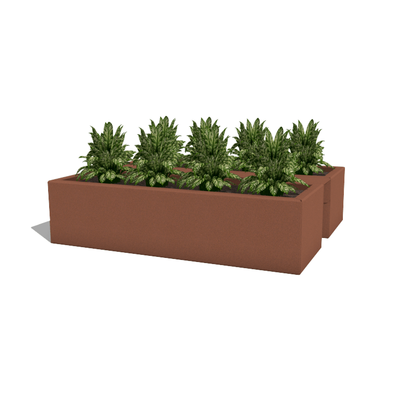 Jardiniere pentru balcon din oțel acoperit cu pulbere 60 cm