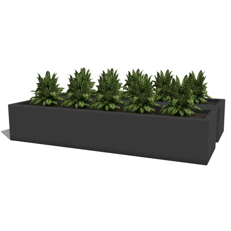 Jardiniere pentru balcon din oțel acoperit cu pulbere 80 cm
