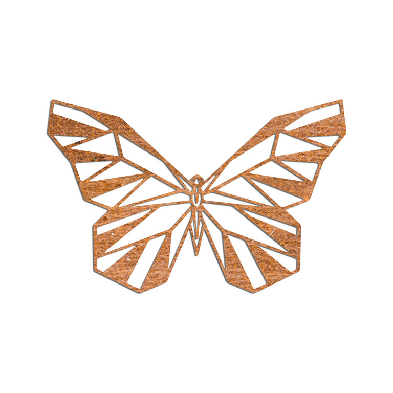 Decor de perete din oțel corten Fluture 2.0