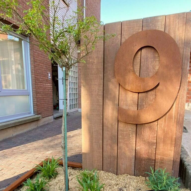 Număr de casă din oțel corten 7 - 80 cm