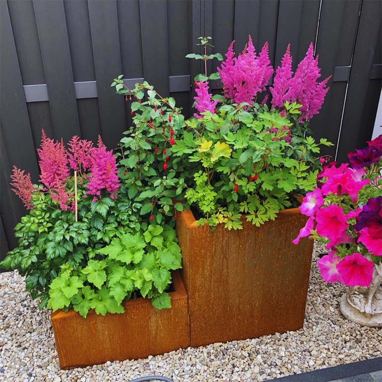 Jardinieră din oțel corten Miami special II 50