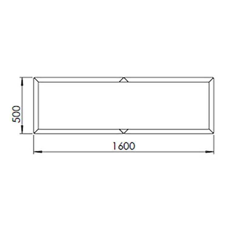 Jardinieră din oțel acoperit cu pulbere Texas xxl 160 x 50 cm