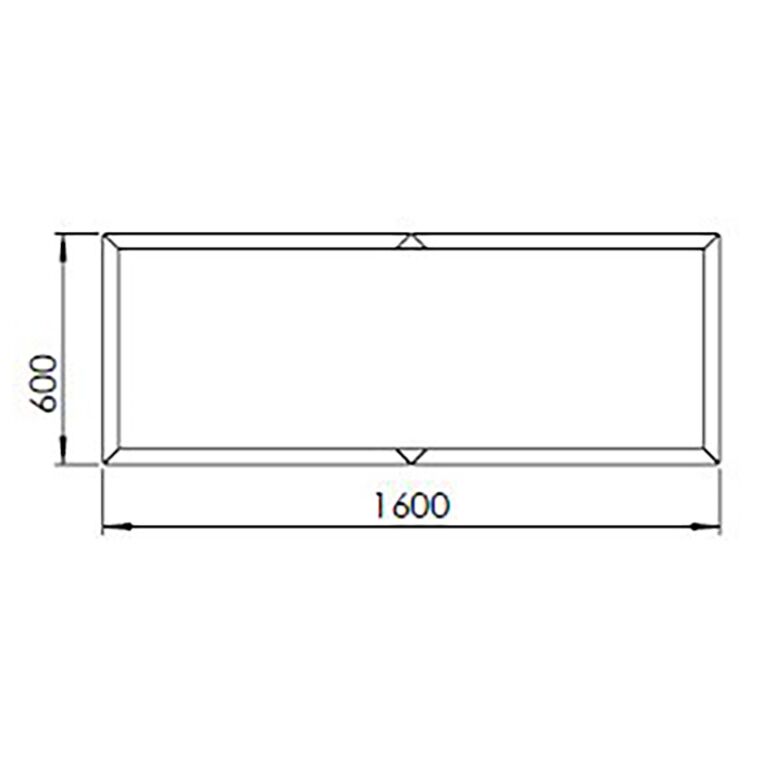Jardinieră din oțel acoperit cu pulbere Texas xxl 160 x 60 cm