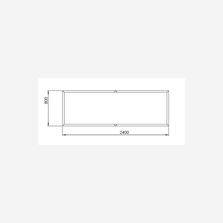 Jardinieră din oțel acoperit cu pulbere Texas xxl 240 x 80 cm