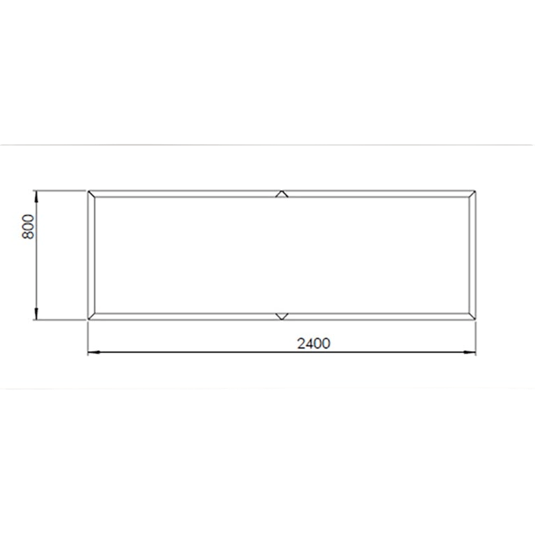 Jardinieră din oțel acoperit cu pulbere Texas xxl 240 x 80 cm