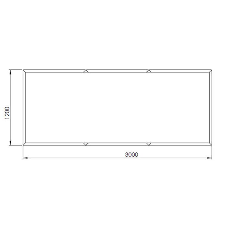 Jardinieră din oțel corten Texas xxl 300 x 120 cm
