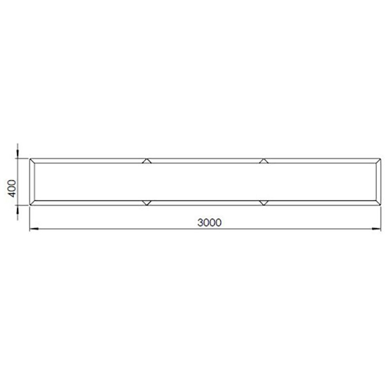 Jardinieră din oțel acoperit cu pulbere Texas xxl 300 x 40 cm