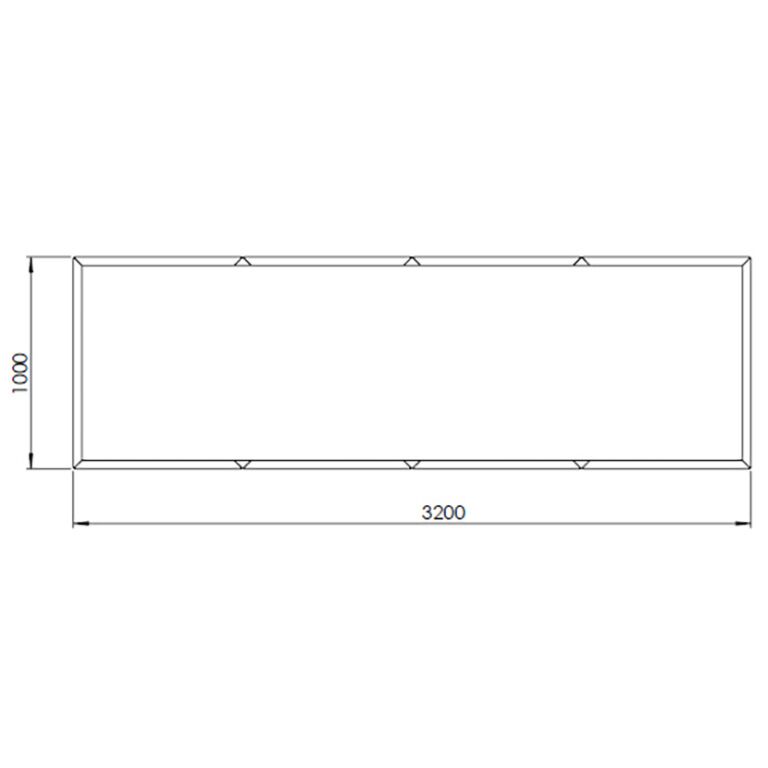 Jardinieră din oțel corten Texas xxl 320 x 100 cm