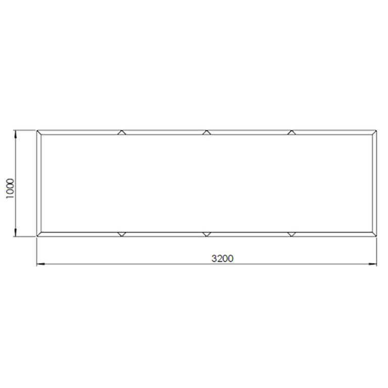 Jardinieră din oțel acoperit cu pulbere Texas xxl 320 x 100 cm