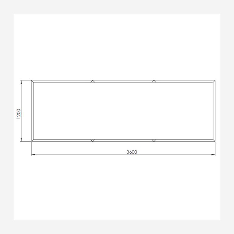 Jardinieră din oțel acoperit cu pulbere Texas xxl 360 x 120 cm