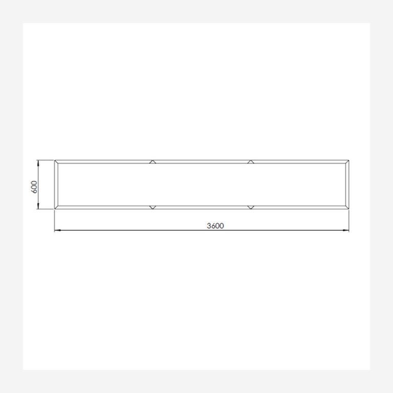 Jardinieră din oțel acoperit cu pulbere Texas xxl 360 x 60 cm