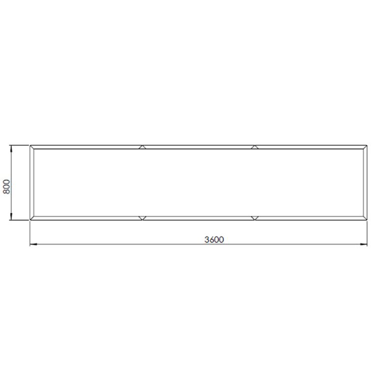Jardinieră din oțel acoperit cu pulbere Texas xxl 360 x 80 cm