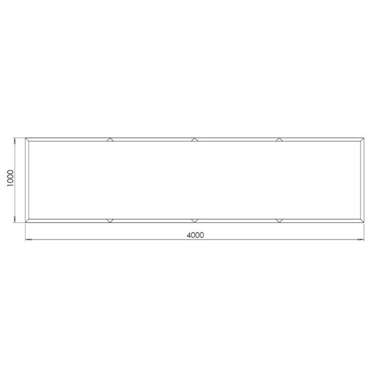 Jardinieră din oțel acoperit cu pulbere Texas xxl 400 x 100 cm