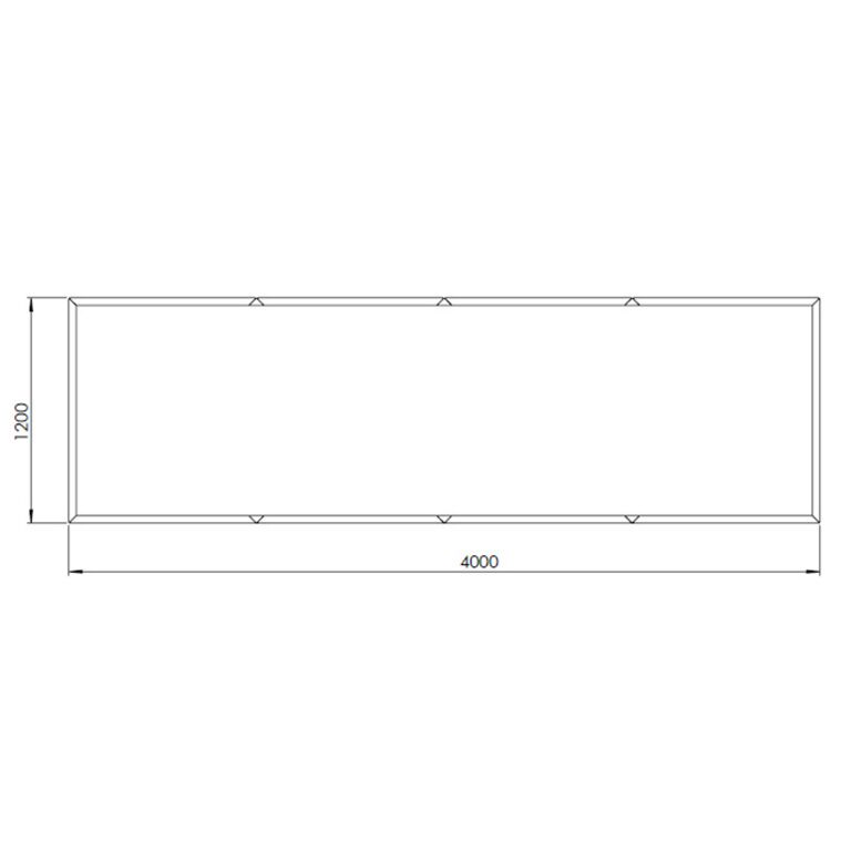 Jardinieră din oțel corten Texas xxl 400 x 120 cm