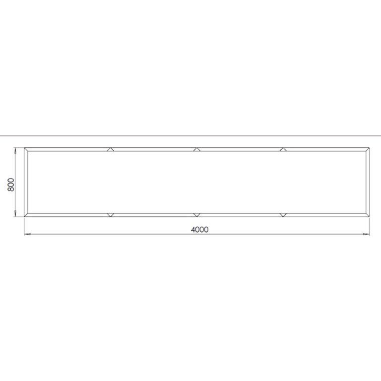 Jardinieră din oțel acoperit cu pulbere Texas xxl 400 x 80 cm