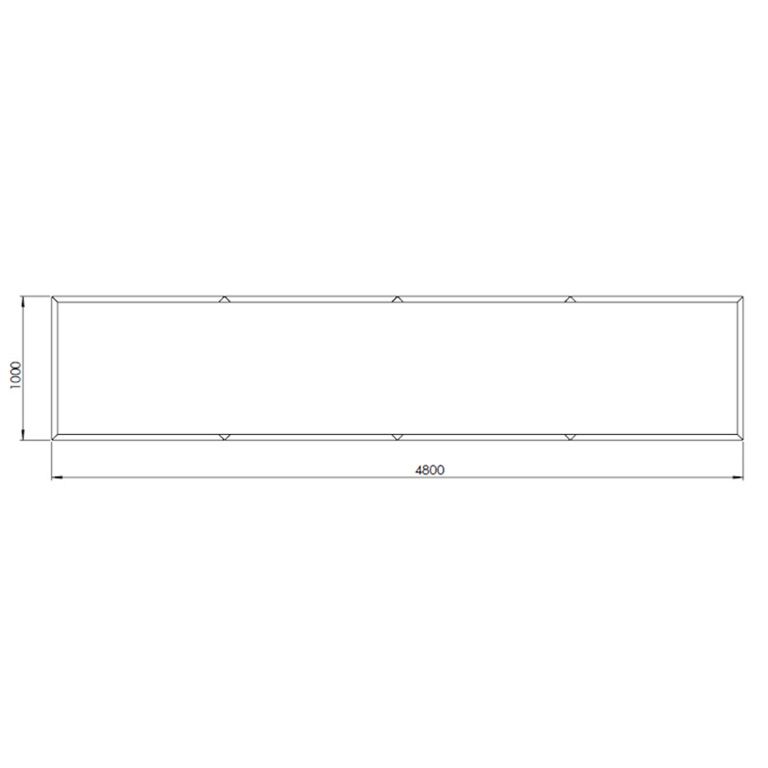 Jardinieră din oțel acoperit cu pulbere Texas xxl 480 x 100 cm