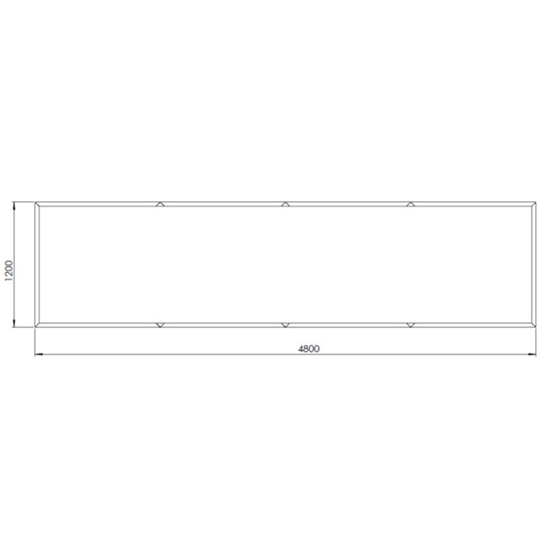 Jardinieră din oțel acoperit cu pulbere Texas xxl 480 x 120 cm