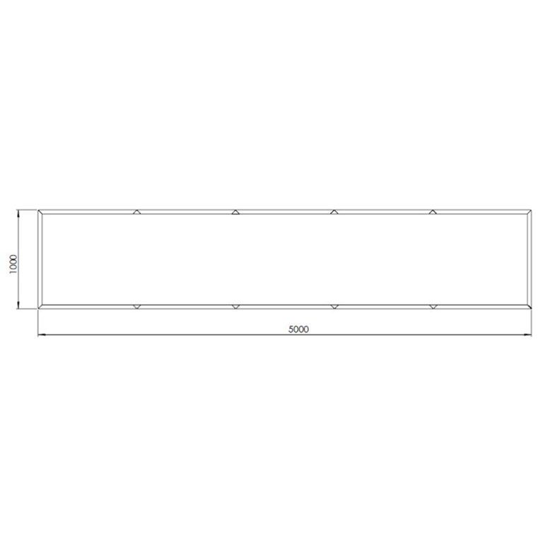 Jardinieră din oțel corten Texas xxl 500 x 100 cm