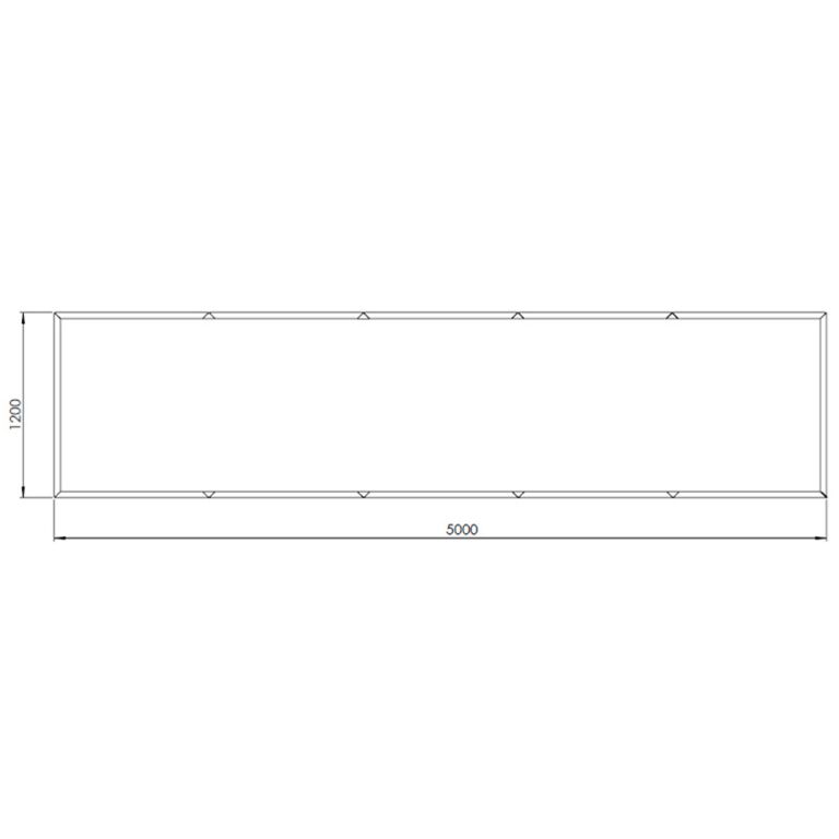 Jardinieră din oțel acoperit cu pulbere Texas xxl 500 x 120 cm