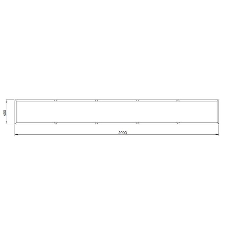 Jardinieră din oțel acoperit cu pulbere Texas xxl 500 x 60 cm