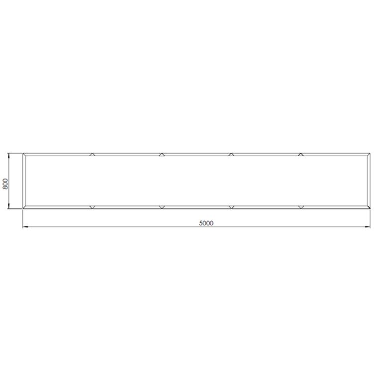Jardinieră din oțel acoperit cu pulbere Texas xxl 500 x 80 cm