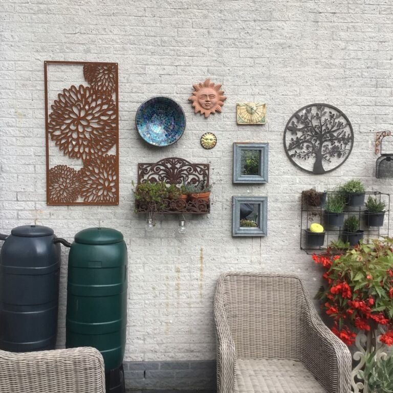 Decor de perete din oțel corten Floare 2.0