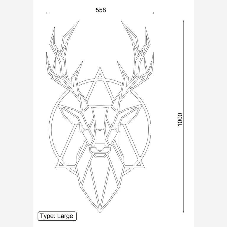 Decor de perete din metal Cerb 2.0