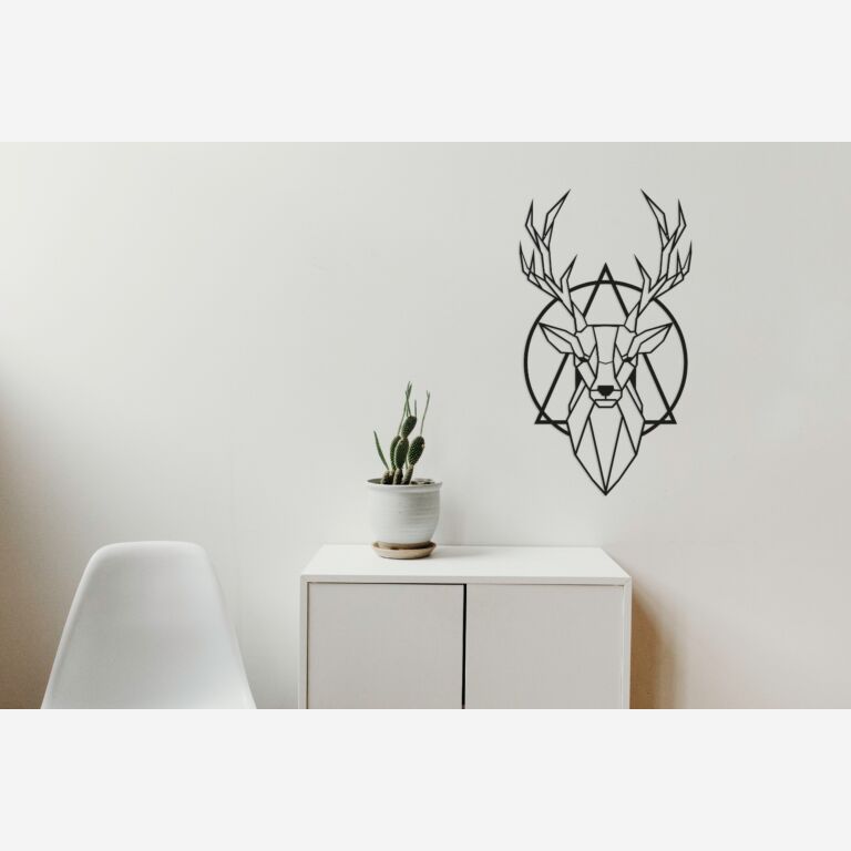 Decor de perete din metal Cerb 2.0
