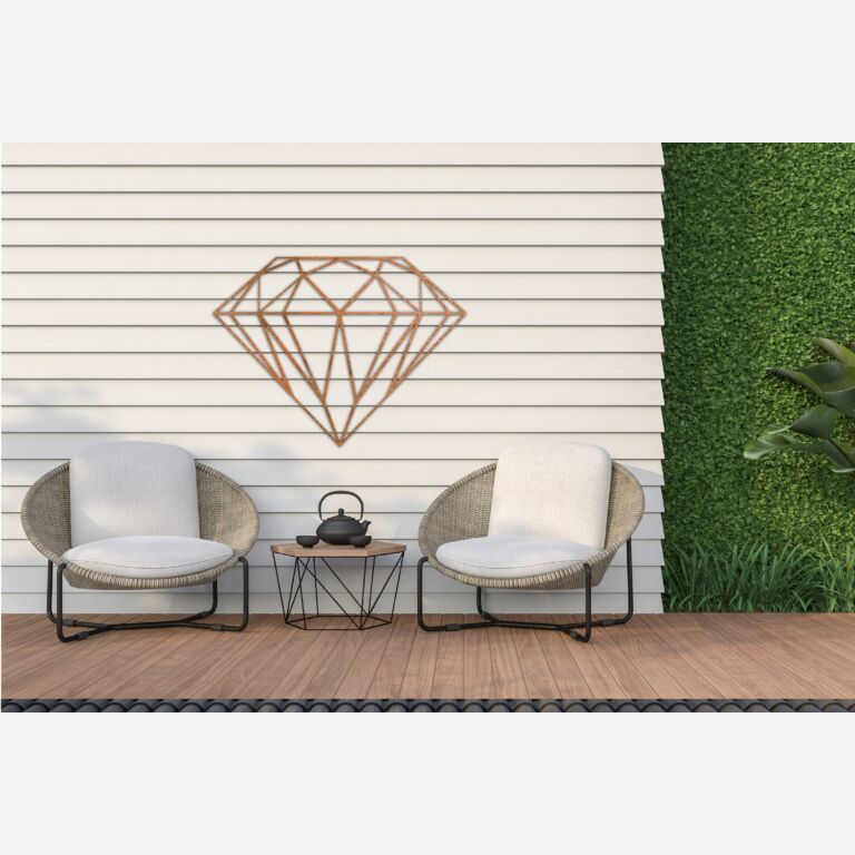 Decor de perete din oțel corten Diamant *OP=OP
