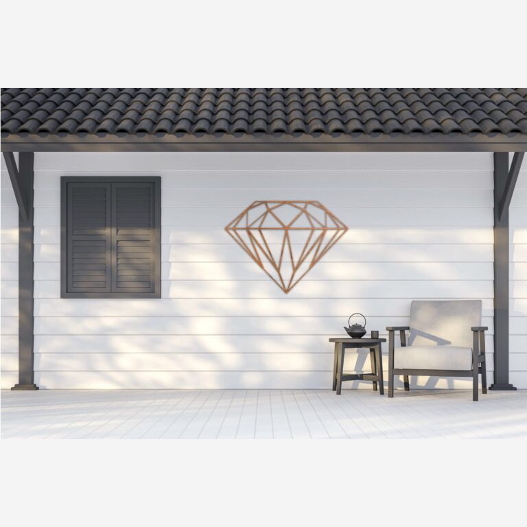 Decor de perete din oțel corten Diamant *OP=OP
