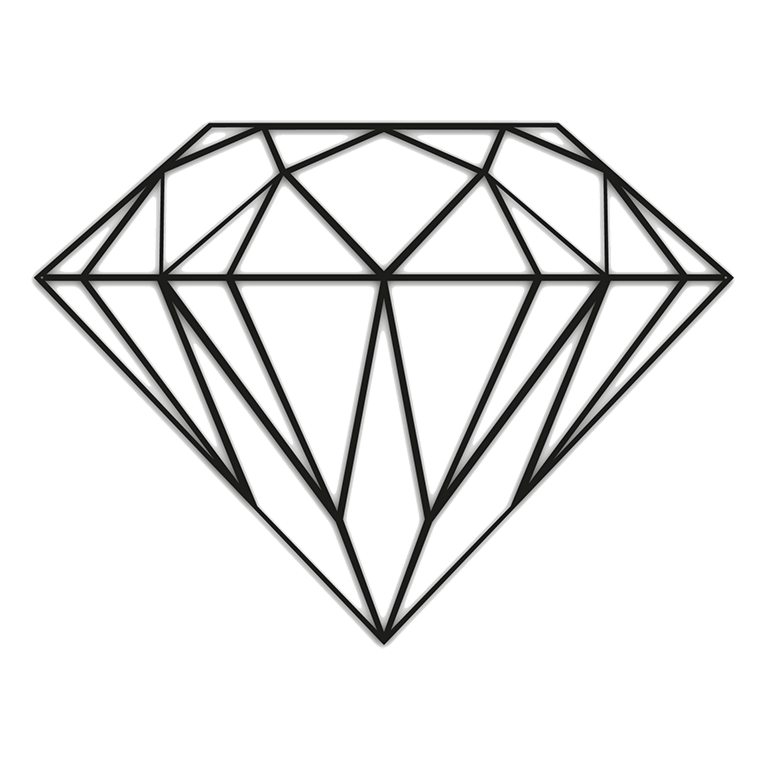 Decor de perete din metal Diamant *OP=OP