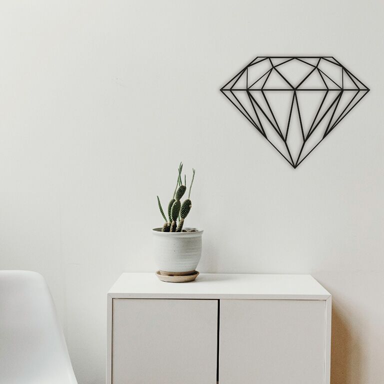 Decor de perete din metal Diamant *OP=OP