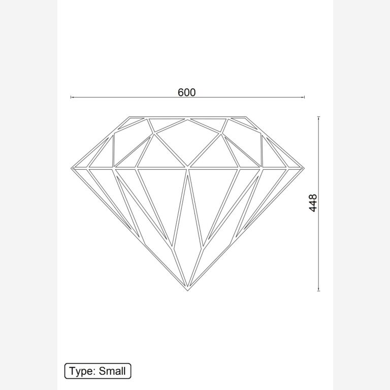 Decor de perete din oțel corten Diamant *OP=OP