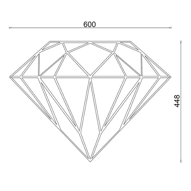 Decor de perete din metal Diamant *OP=OP