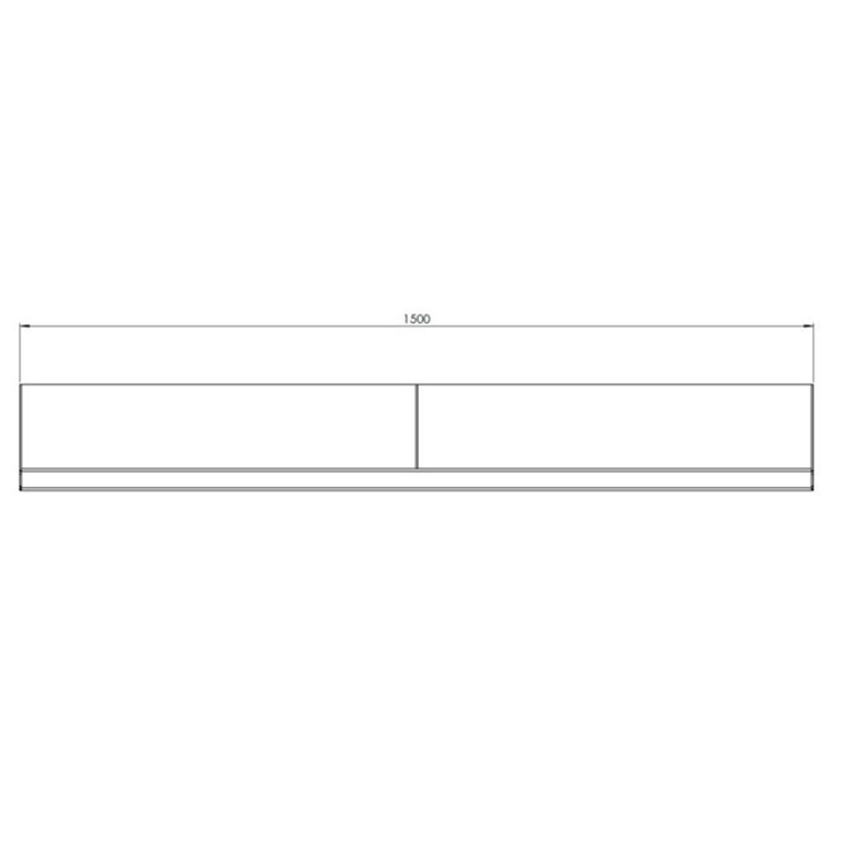 Perete de susținere din oțel corten formă dreaptă 150 cm (înălțime 50 cm)