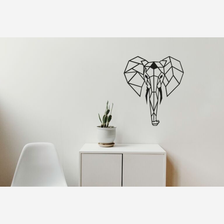 Decor de perete din metal Elefant 2.0