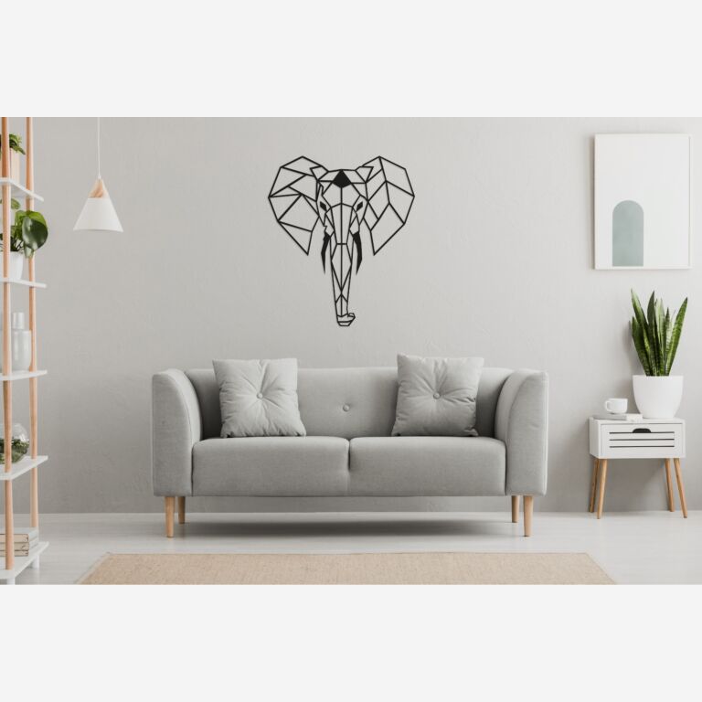 Decor de perete din metal Elefant 2.0