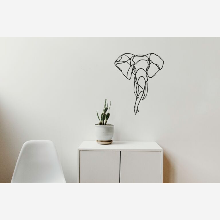 Decor de perete din metal Elefant 1.0