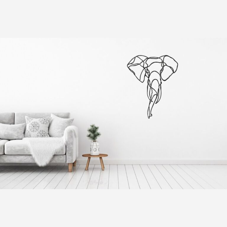 Decor de perete din metal Elefant 1.0