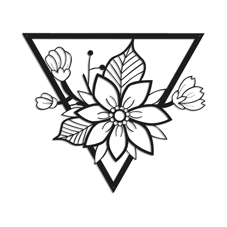 Decor de perete din metal Floare 1.0