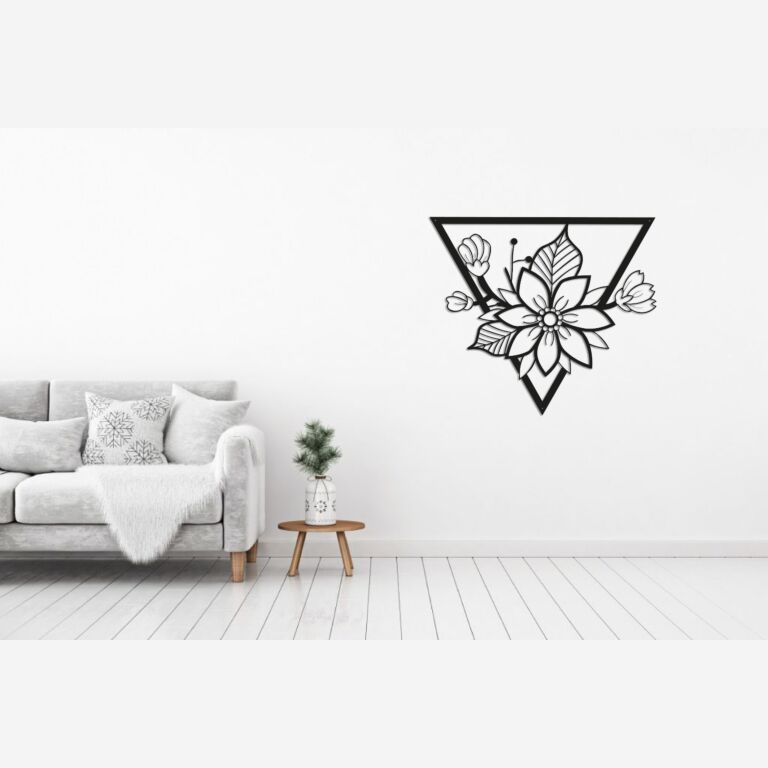 Decor de perete din metal Floare 1.0