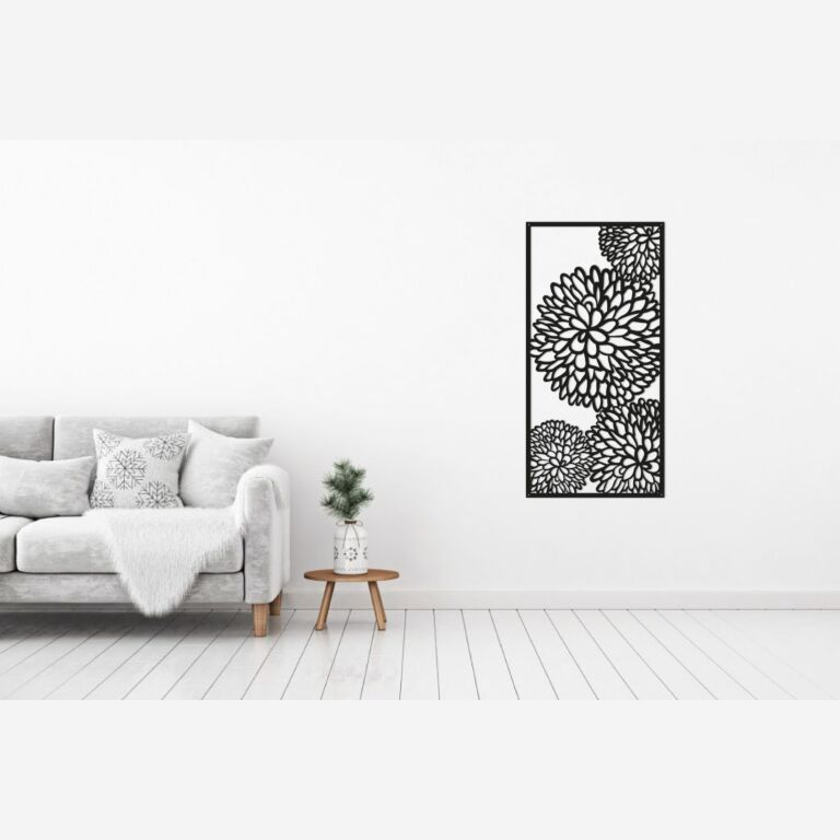 Decor de perete din metal Floare 2.0