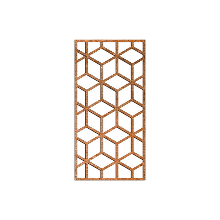 Decor de perete din oțel corten Forme geometrice 2.0