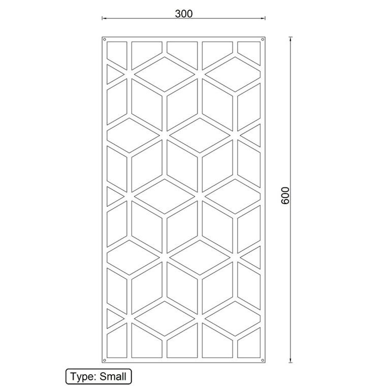 Decor de perete din oțel corten Forme geometrice 2.0