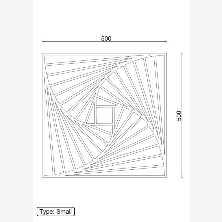 Decor de perete din metal Forme geometrice 3.0