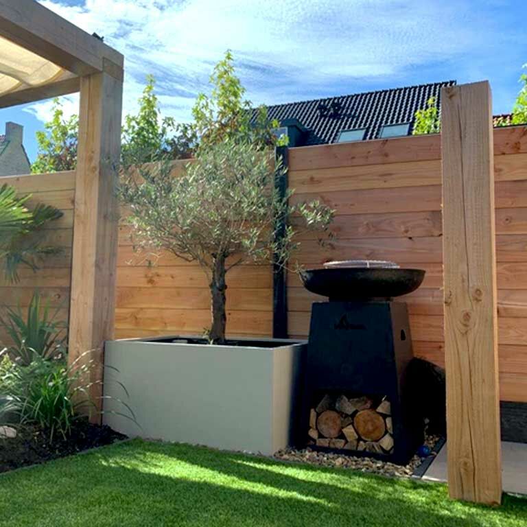Jardinieră din oțel acoperit cu pulbere Texas 80 x 120 cm