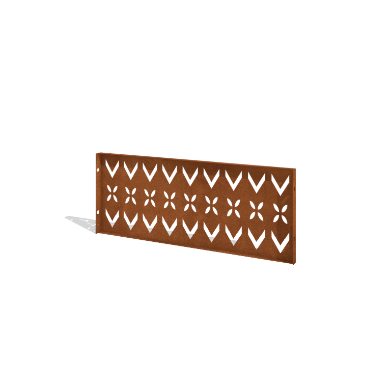 Gardă din oțel corten H panou V 120 x 47,5 cm