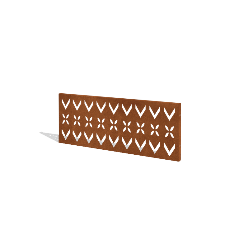 Gardă din oțel corten H panou V 120 x 47,5 cm